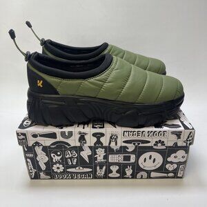 KOI Imitator Puffer Shoes Khaki Green Platform Men 13 US UK 12 Chunky Vegan